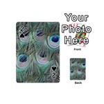 Peacock Feather Pattern Plumage Playing Cards 54 Designs (Mini) Front - Spade2