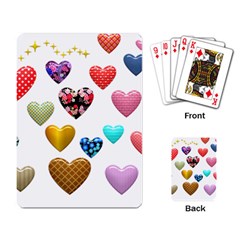 Hearts Puffy Shiny Love Sticker Playing Cards Single Design (rectangle) by Pakrebo