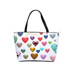 Hearts Puffy Shiny Love Sticker Classic Shoulder Handbag Front