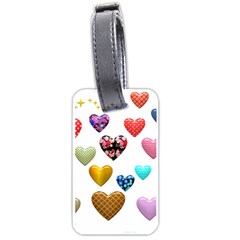 Hearts Puffy Shiny Love Sticker Luggage Tag (one Side)