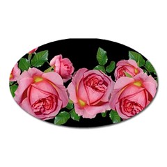 Roses Flowers Arrangement Garden Oval Magnet by Pakrebo