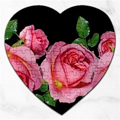 Roses Flowers Arrangement Garden Jigsaw Puzzle (heart) by Pakrebo