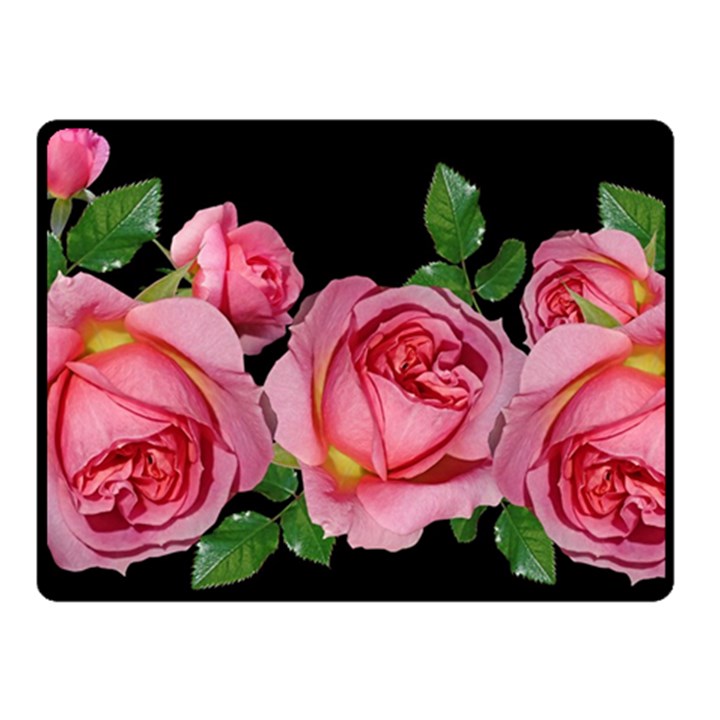 Roses Flowers Arrangement Garden Double Sided Fleece Blanket (Small) 