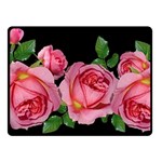 Roses Flowers Arrangement Garden Double Sided Fleece Blanket (Small)  45 x34  Blanket Back