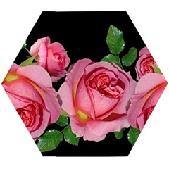 Roses Flowers Arrangement Garden Wooden Puzzle Hexagon