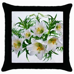 Lilies Flowers Perfume Arrangement Throw Pillow Case (black) by Pakrebo