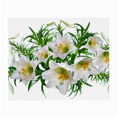 Lilies Flowers Perfume Arrangement Small Glasses Cloth by Pakrebo