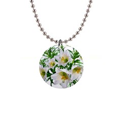 Lilies Flowers Perfume Arrangement 1  Button Necklace