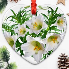 Lilies Flowers Perfume Arrangement Heart Ornament (two Sides) by Pakrebo