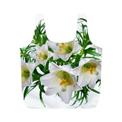 Lilies Flowers Perfume Arrangement Full Print Recycle Bag (m) by Pakrebo