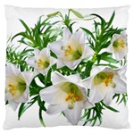 Lilies Flowers Perfume Arrangement Large Flano Cushion Case (One Side) Front