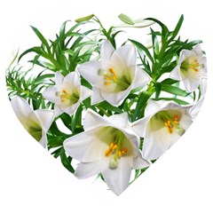 Lilies Flowers Perfume Arrangement Wooden Puzzle Heart