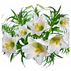 Lilies Flowers Perfume Arrangement Wooden Puzzle Square