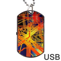 Board Circuits Control Center Trace Dog Tag Usb Flash (two Sides) by Pakrebo