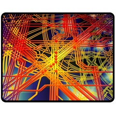 Board Circuits Control Center Trace Double Sided Fleece Blanket (medium)  by Pakrebo