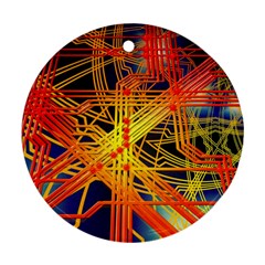 Board Circuits Control Center Trace Ornament (round) by Pakrebo