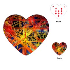 Board Circuits Control Center Trace Playing Cards Single Design (heart) by Pakrebo