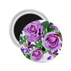 Flowers Roses Aquilegias Ferns 2 25  Magnets by Pakrebo