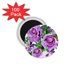 Flowers Roses Aquilegias Ferns 1 75  Magnets (100 Pack)  by Pakrebo