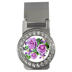 Flowers Roses Aquilegias Ferns Money Clips (cz)  by Pakrebo