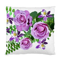 Flowers Roses Aquilegias Ferns Standard Cushion Case (two Sides) by Pakrebo