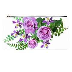 Flowers Roses Aquilegias Ferns Pencil Cases by Pakrebo