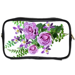 Flowers Roses Aquilegias Ferns Toiletries Bag (one Side) by Pakrebo