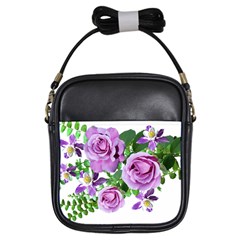 Flowers Roses Aquilegias Ferns Girls Sling Bag by Pakrebo