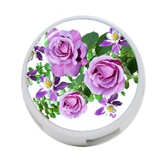 Flowers Roses Aquilegias Ferns 4-port Usb Hub (one Side) by Pakrebo