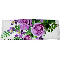 Flowers Roses Aquilegias Ferns Body Pillow Case Dakimakura (two Sides) by Pakrebo