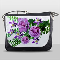 Flowers Roses Aquilegias Ferns Messenger Bag by Pakrebo