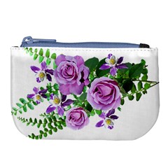 Flowers Roses Aquilegias Ferns Large Coin Purse by Pakrebo