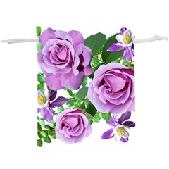 Flowers Roses Aquilegias Ferns  Lightweight Drawstring Pouch (xl)