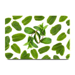 Mint Seamless Pattern Leaf Green Plate Mats by Pakrebo