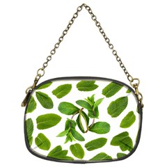 Mint Seamless Pattern Leaf Green Chain Purse (two Sides) by Pakrebo