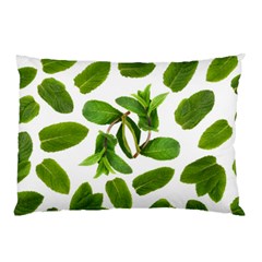 Mint Seamless Pattern Leaf Green Pillow Case by Pakrebo