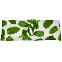 Mint Seamless Pattern Leaf Green Body Pillow Case (dakimakura) by Pakrebo