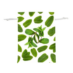 Mint Seamless Pattern Leaf Green Lightweight Drawstring Pouch (s)