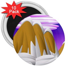 Europa Positive Thinking Mountain 3  Magnets (10 Pack)  by Pakrebo