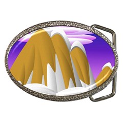 Europa Positive Thinking Mountain Belt Buckles by Pakrebo