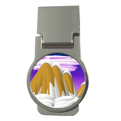 Europa Positive Thinking Mountain Money Clips (round)  by Pakrebo