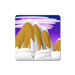 Europa Positive Thinking Mountain Square Magnet by Pakrebo