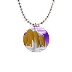 Europa Positive Thinking Mountain 1  Button Necklace by Pakrebo