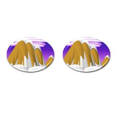 Europa Positive Thinking Mountain Cufflinks (oval) by Pakrebo