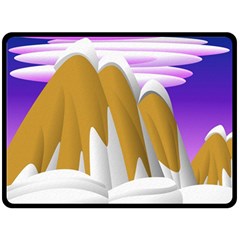 Europa Positive Thinking Mountain Double Sided Fleece Blanket (large)  by Pakrebo