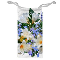 Flowers Lilies Arrangement Bouquet Jewelry Bag by Pakrebo