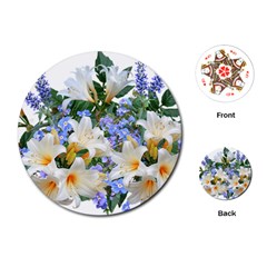 Flowers Lilies Arrangement Bouquet Playing Cards Single Design (round) by Pakrebo