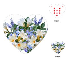 Flowers Lilies Arrangement Bouquet Playing Cards Single Design (heart) by Pakrebo