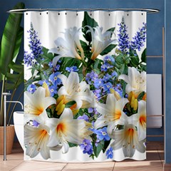 Flowers Lilies Arrangement Bouquet Shower Curtain 60  X 72  (medium)  by Pakrebo