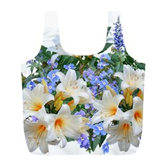 Flowers Lilies Arrangement Bouquet Full Print Recycle Bag (l) by Pakrebo